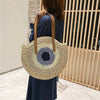 Bohemian Straw Woven Handmade Beach Travel Holiday Tote Round Bags Mssza