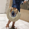 Bohemian Straw Woven Handmade Beach Travel Holiday Tote Round Bags Mssza