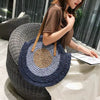 Bohemian Straw Woven Handmade Beach Travel Holiday Tote Round Bags Mssza
