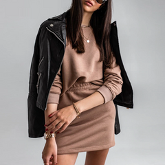 Round neck pocket two piece set Mssza