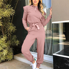 Ruffle sleeve Hooded collar jumpsuit Mssza