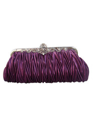 Ruffles Chains Silk Wedding Handbag Mssza