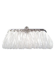 Ruffles Chains Silk Wedding Handbag Mssza
