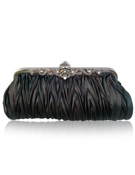 Ruffles Chains Silk Wedding Handbag Mssza
