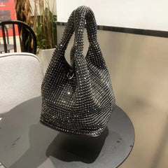 Rhinestone Shiny Crystal Luxury Designer Clutch Bag Mssza