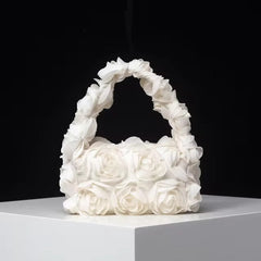 Elegant Rose Pattern Cute Small Square Handbag Mssza
