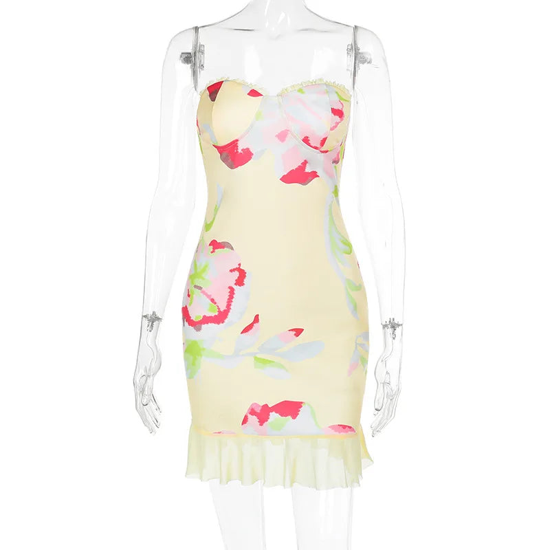 Printed Off-Shoulder Backless Party Dress for Women Mssaz Desses
