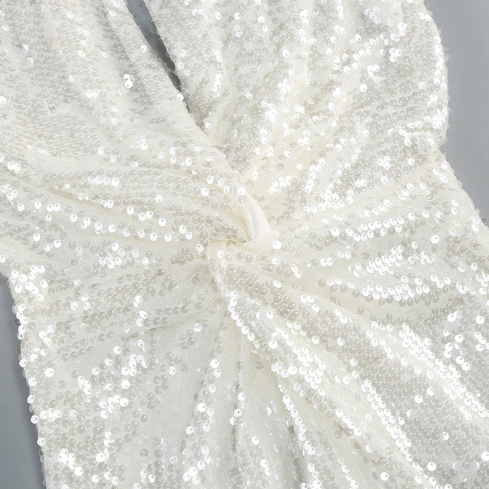 Mesh Sequin Floor Length White Mermaid Dress Mssaz Desses