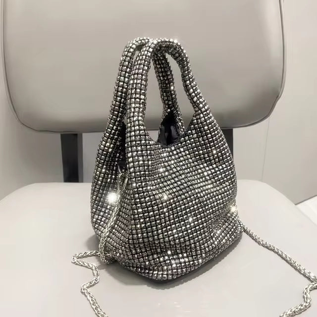 Rhinestone Shiny Crystal Luxury Designer Clutch Bag Mssza