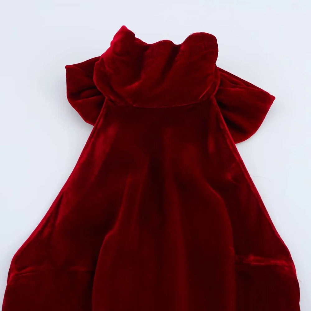 Solid Sleeveless Backless Bow Zipper Long Dress Mssaz Desses