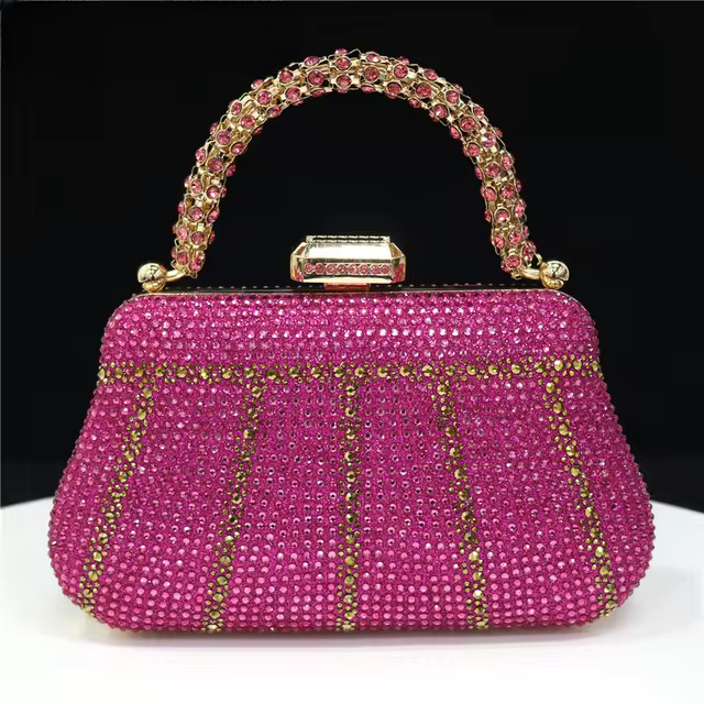 Three-Dimensional Rhinestone Embellished Mini Bag Mssza