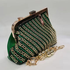 Latest Irregular Diamond Rhinestone Large Capacity Clutch Mssza