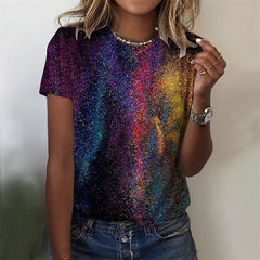 Beautiful 3D Print Scales  Elegant Short Sleeve T Shirt Mssza