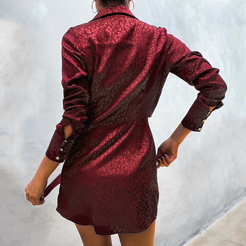 Deep V Neck Lace-up Shirt MiniDress Mssaz Desses
