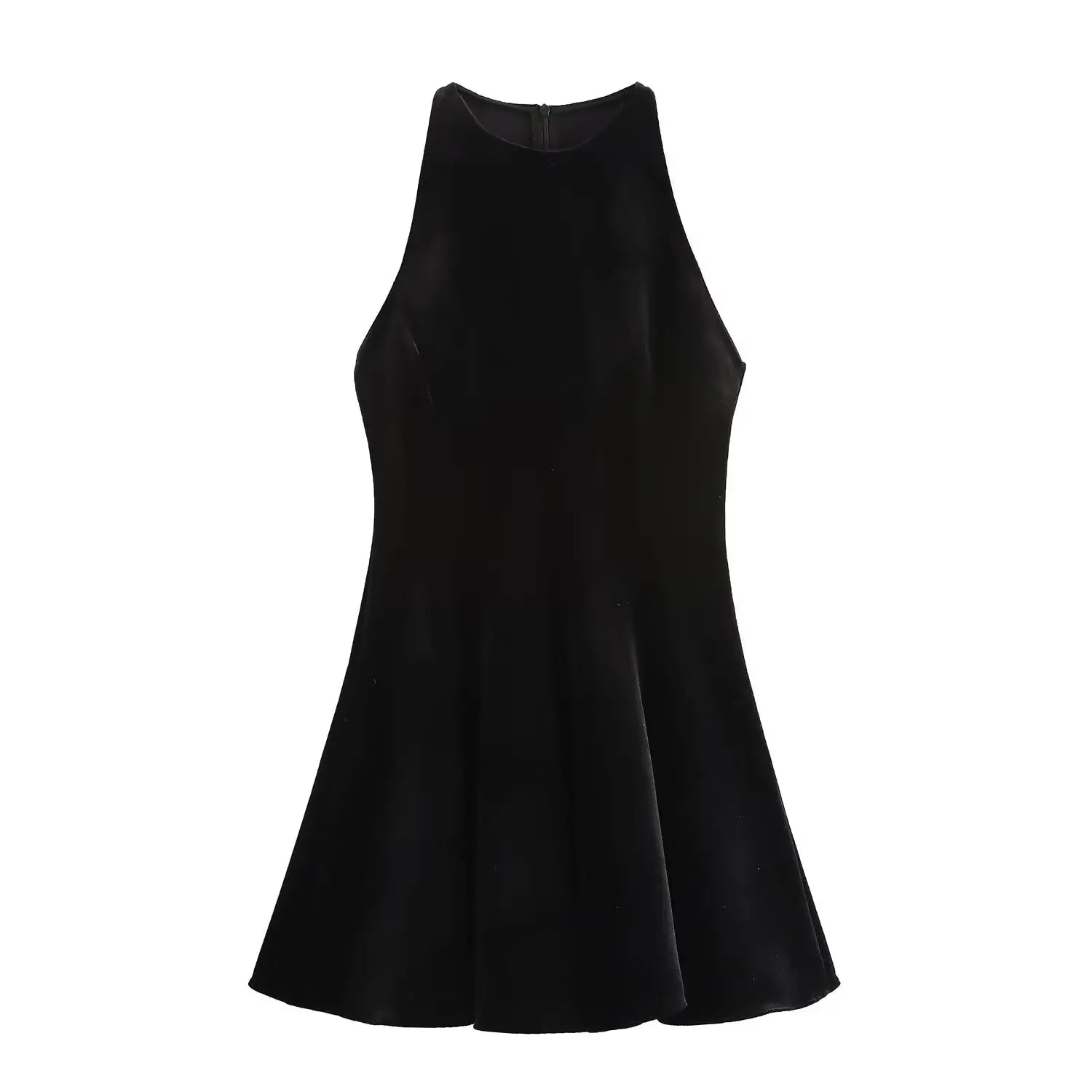 Solid Tank Velvet Mini Dress Mssaz Desses