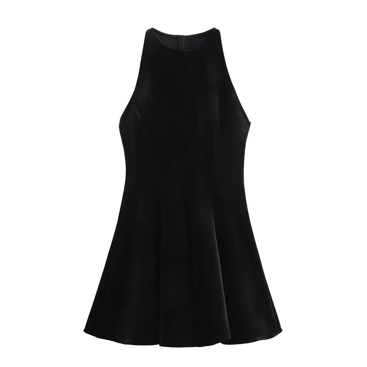 Solid Tank Velvet Mini Dress Mssaz Desses