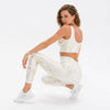 Plated Printing Snake Pattern Hip Lifting High Waist Slimming Bra Yoga Pants Set Mssza