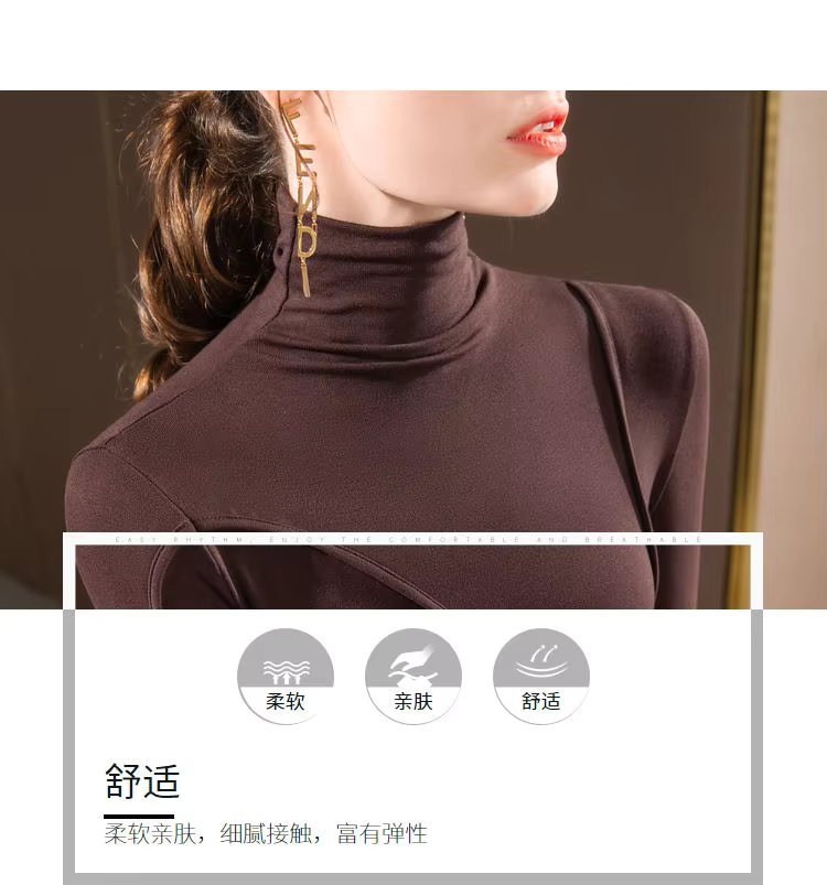 Turtleneck All-match Slim Long Sleeve T-shirt Mssza