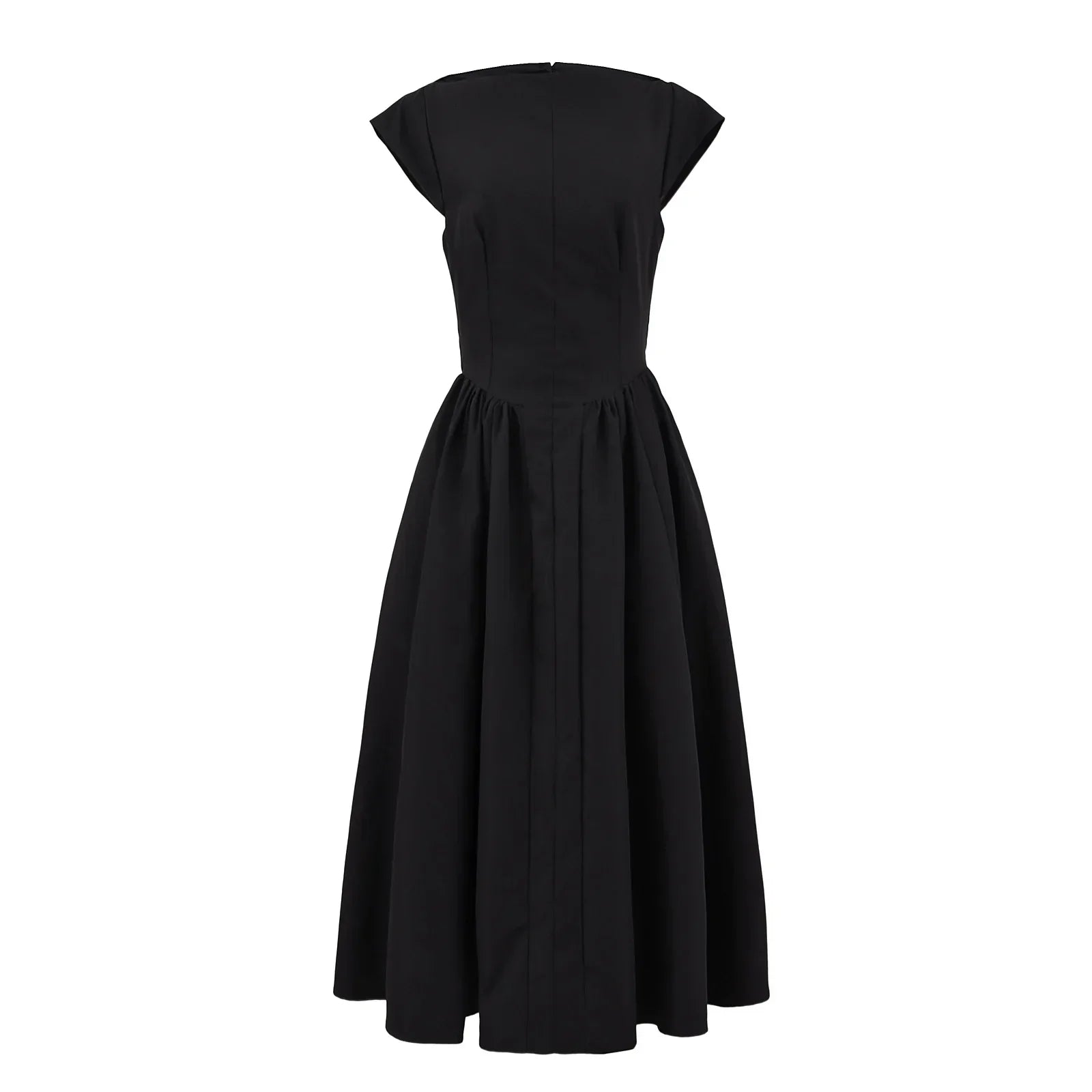 Short Sleeve Hollow Out Back Midi Dress Mssaz Desses