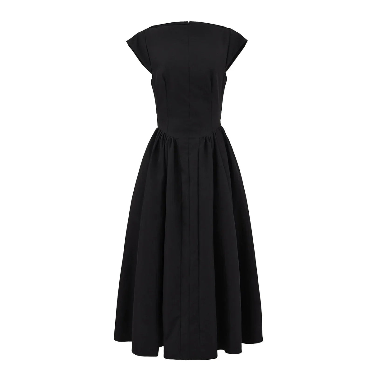 Short Sleeve Hollow Out Back Midi Dress Mssaz Desses