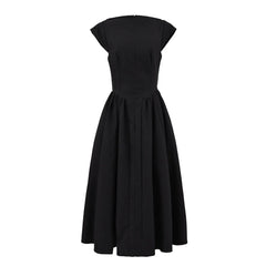Short Sleeve Hollow Out Back Midi Dress Mssaz Desses