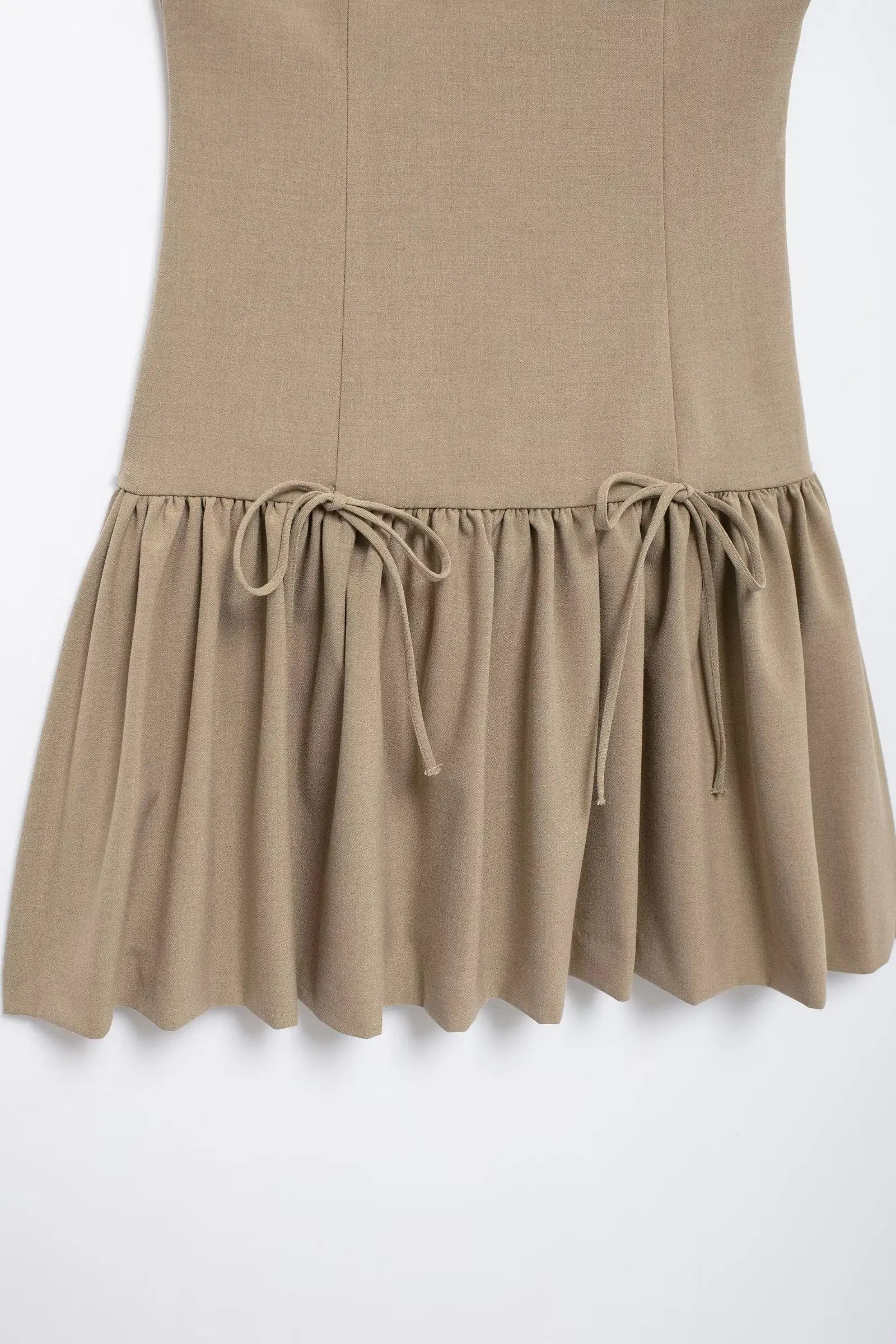 Bow Crew Neck Sleeveless Mini Dress Mssaz Desses