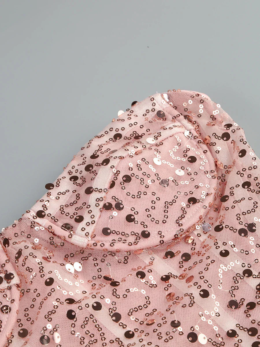 Pink Strapless See Through Long Dress Mssaz Desses