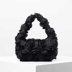 Elegant Rose Pattern Cute Small Square Handbag Mssza