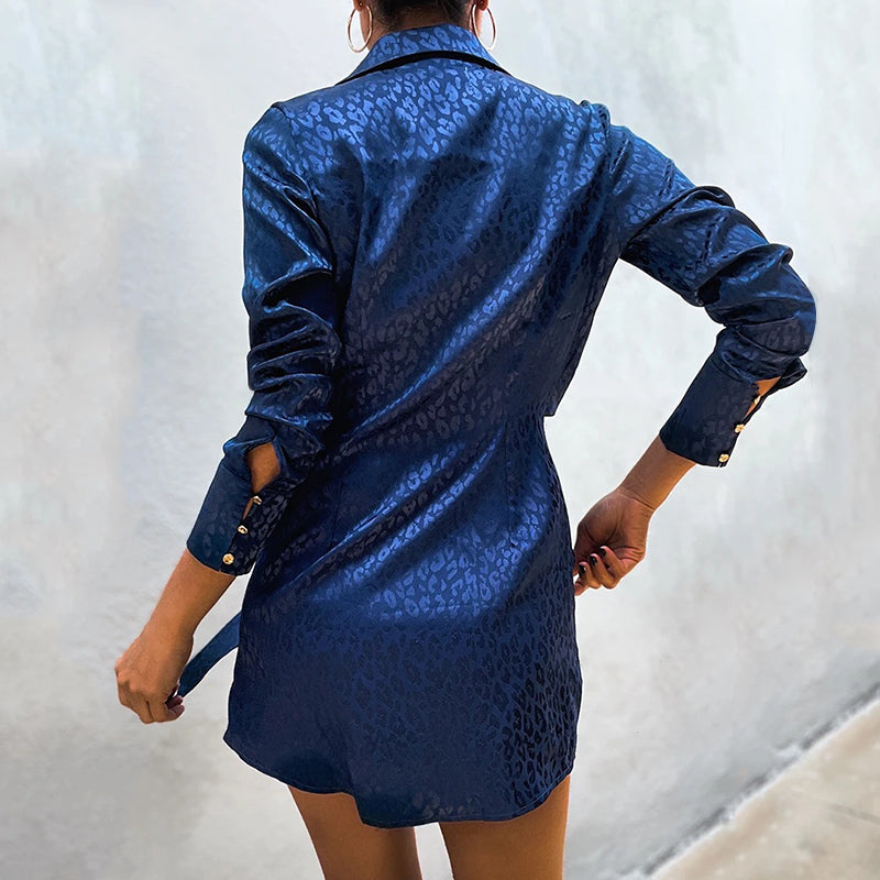 Deep V Neck Lace-up Shirt MiniDress Mssaz Desses