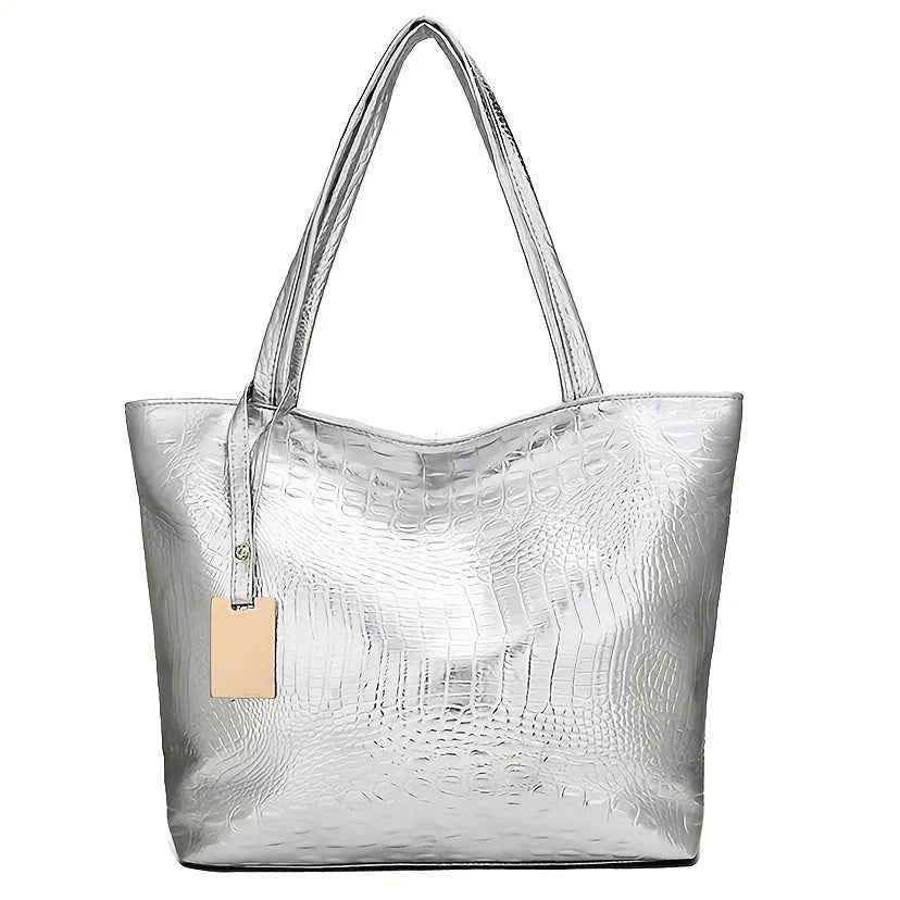 Crocodile Large Capacity PU Leather lady Tote Handbags Mssza