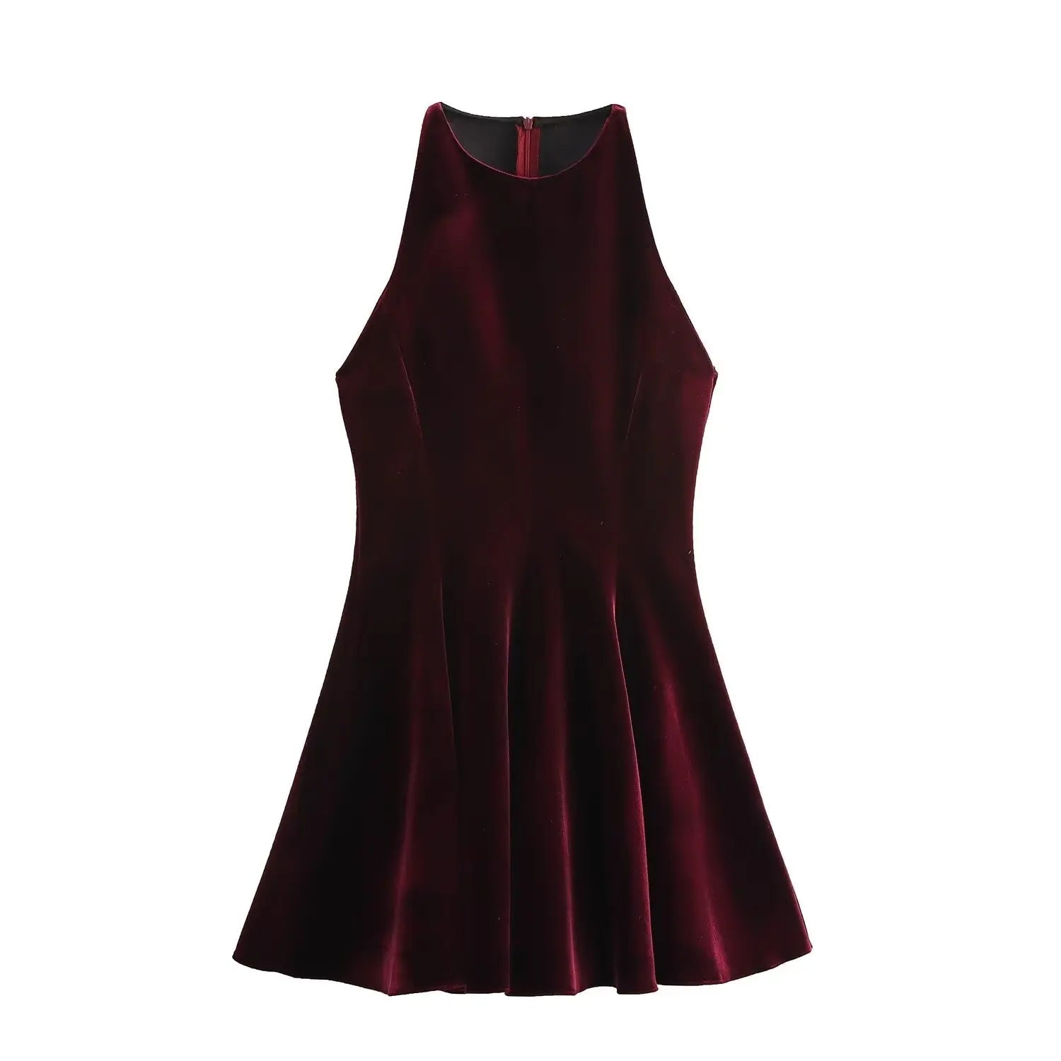 Solid Tank Velvet Mini Dress Mssaz Desses