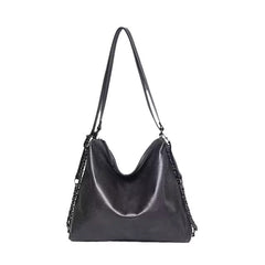 Stylish Large Capacity Chain Genuine Leather Shoulder Bag Mssza