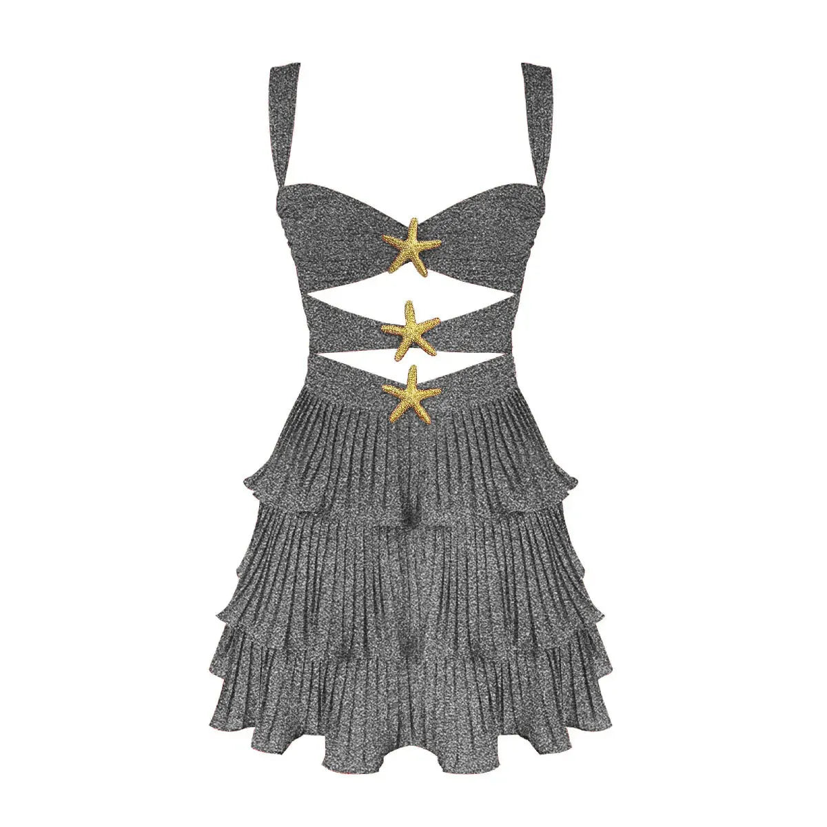 Cover Up Skirt Geometry Printed Two-Piece Beach Dress Mssaz Desses