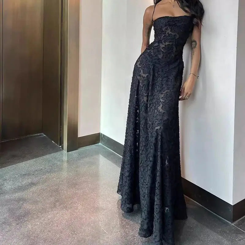 Long Sleeve Formal Deep V-Neck Evening Prom Gown Mssaz Desses