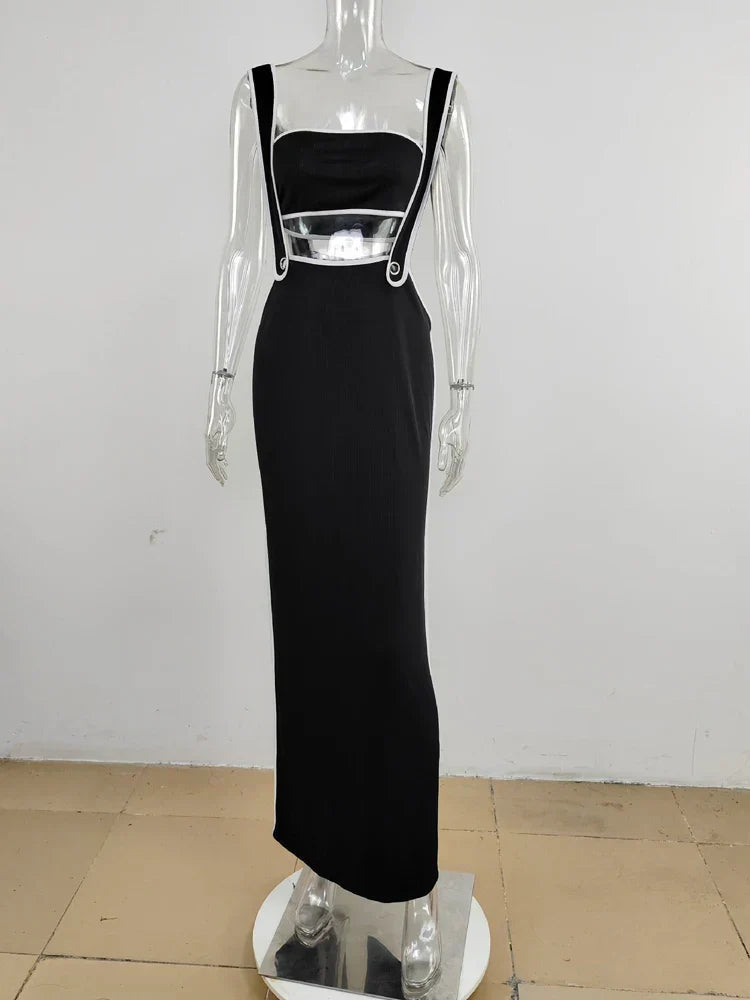 Slash Neck Hollow Design Two-Piece Dress Mssaz Desses