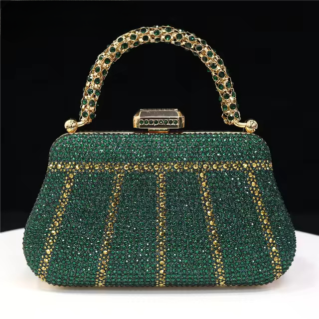 Three-Dimensional Rhinestone Embellished Mini Bag Mssza