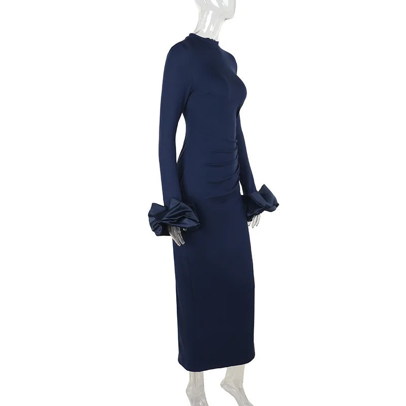 Bubble Long Sleeved Maxi Dress Mssaz Desses