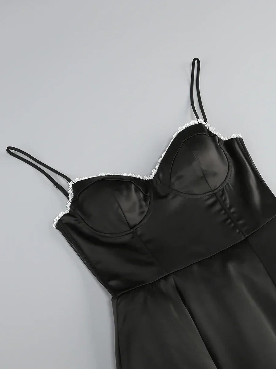 Solid Fit And Flare Spaghetti Strap Mini Dress Mssaz Desses