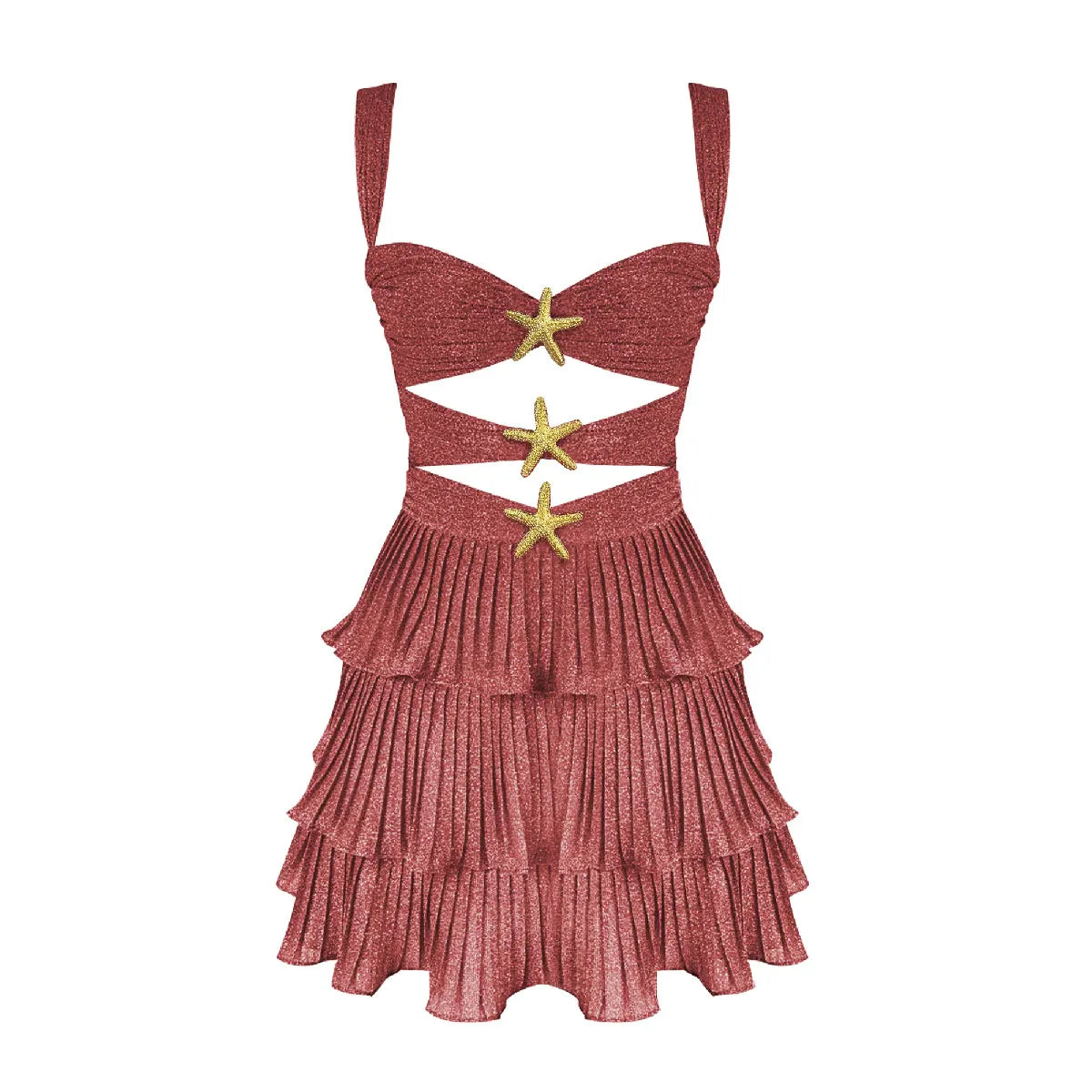 Cover Up Skirt Geometry Printed Two-Piece Beach Dress Mssaz Desses