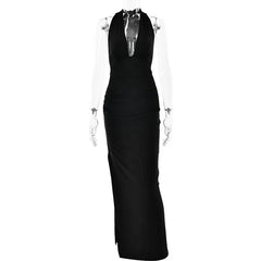 Halter Neck Maxi Dress Mssaz Desses