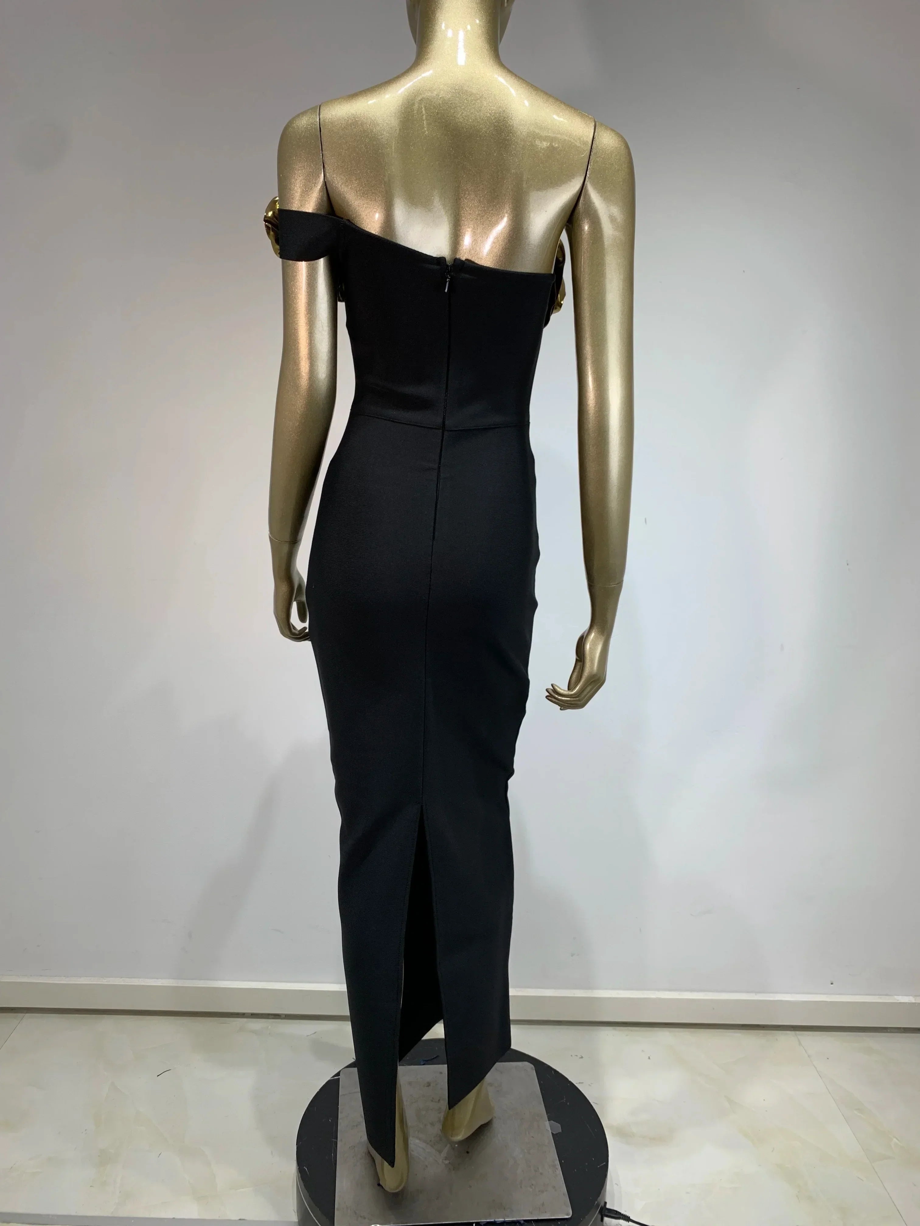 One Shoulder Flower Patchwork Maxi Dress Mssaz Desses