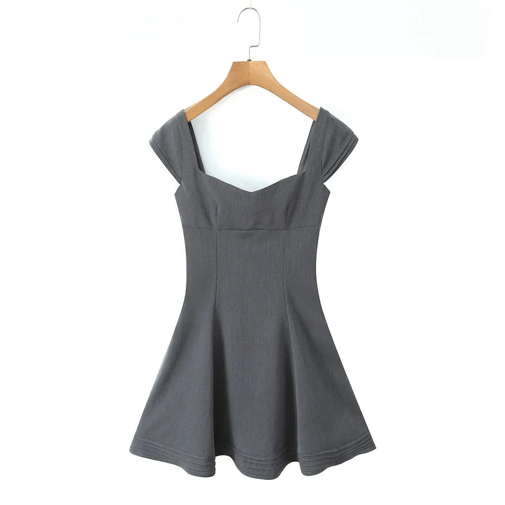 Cross Lacing up Back Mini Dress Mssaz Desses