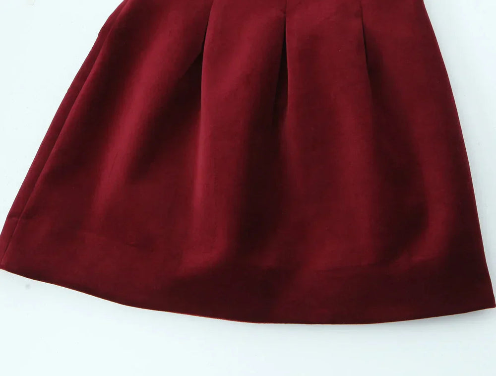 Red Velvet Spaghettis Strap Mini Dress Mssaz Desses