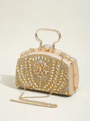 Elegant Beads Decor Mini Satchel Glitter Luxury Clutch Mssza