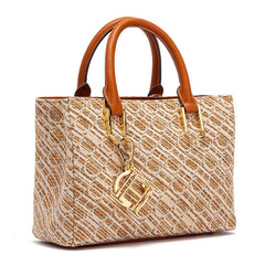 Apricot Texture Large Capacity Business Tote Bag Mssza