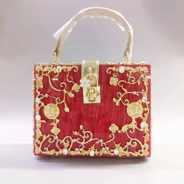 Hardware Diamond Setting Luxury Designer Handbags Mssza
