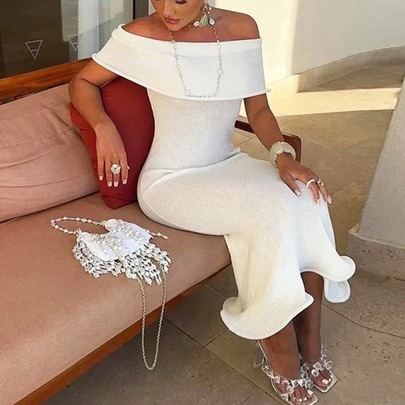 Ruffled Backless Midi Party Dress Mssaz Desses