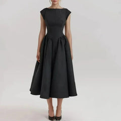 Short Sleeve Hollow Out Back Midi Dress Mssaz Desses