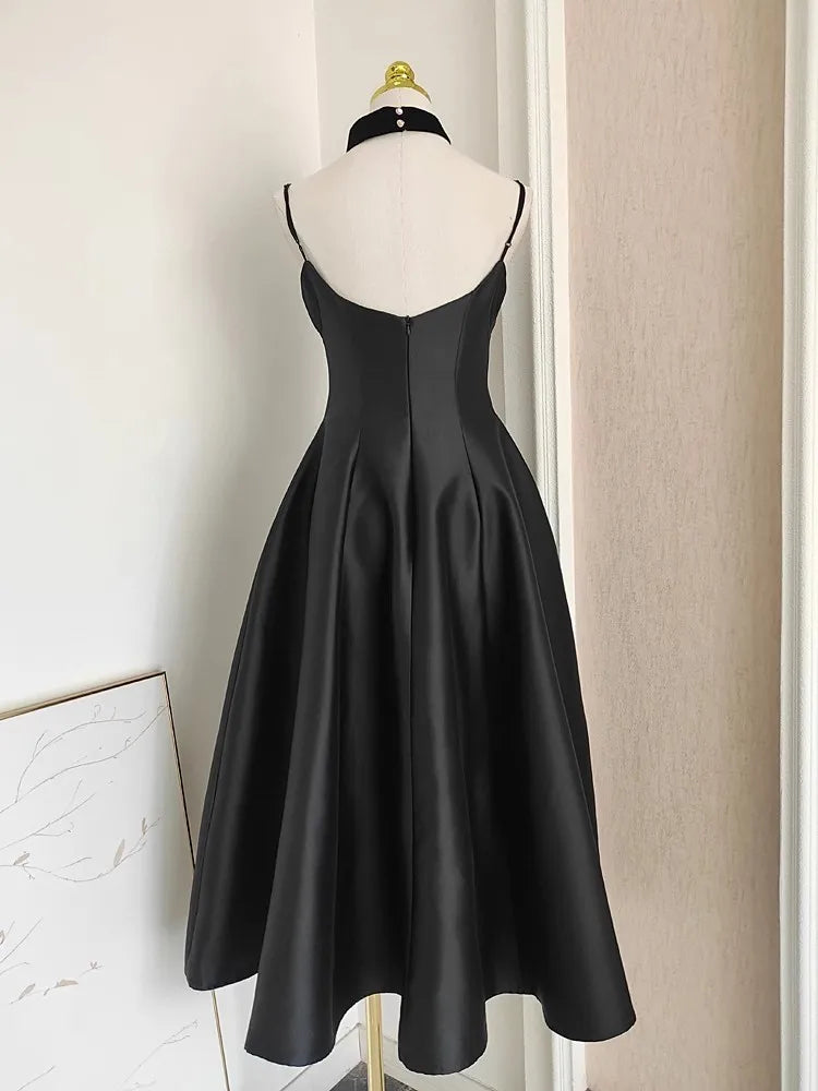 Chest Pad Wrap Corset A Line Pleated Halter Dress Mssaz Desses