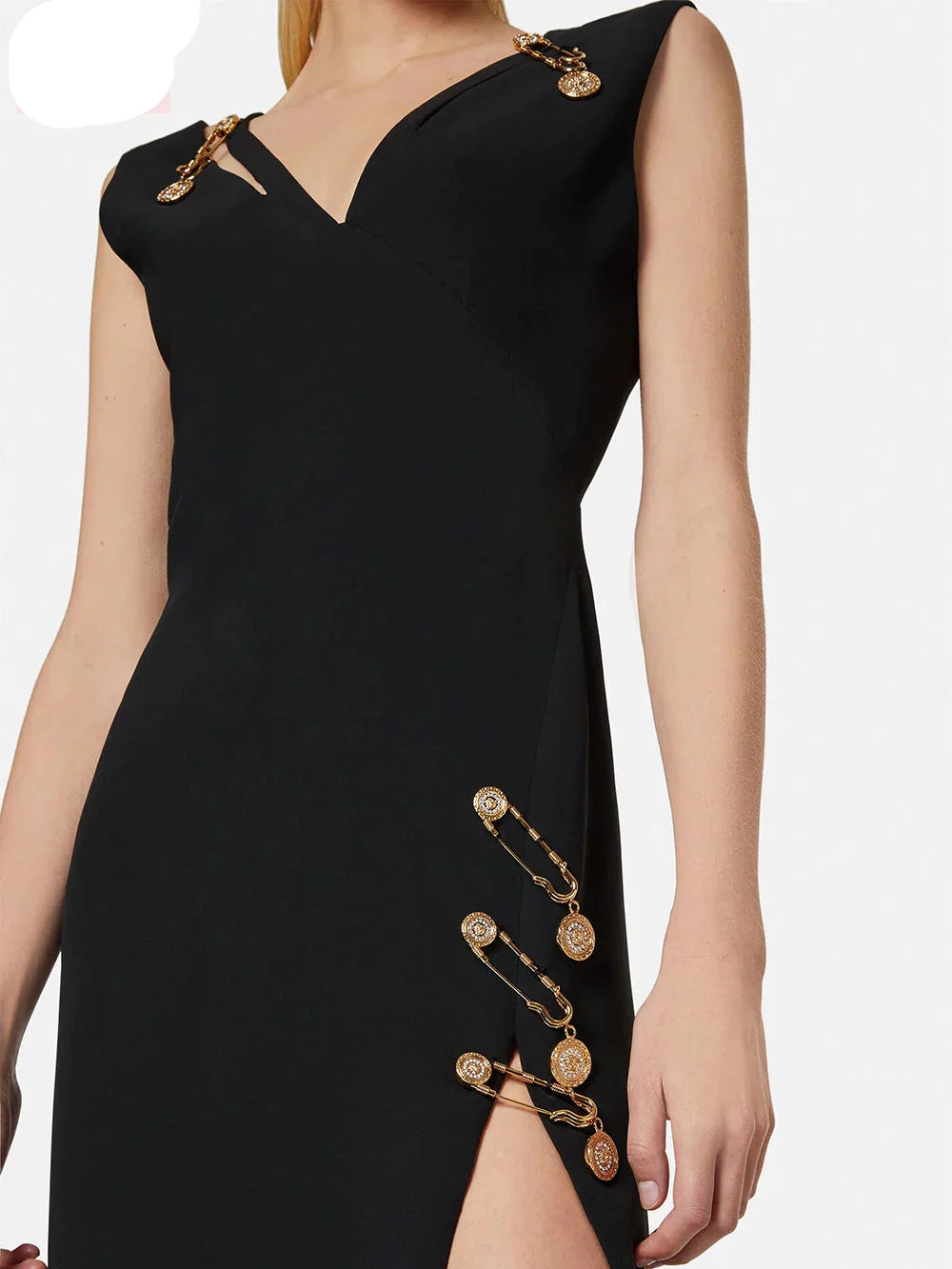 Sleeveless V Neck Bandage Long Dress Mssaz Desses